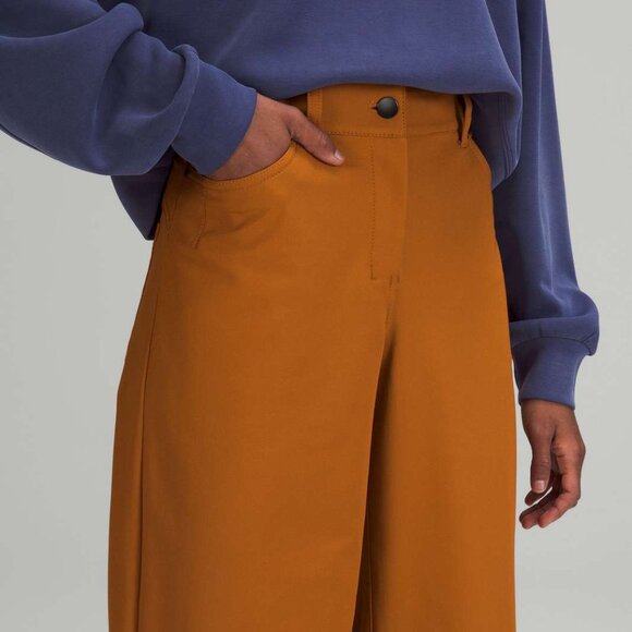 lululemon athletica Pants - Lululemon City Sleek 5 Pocket Wide Leg Pant Butternut Brown 32